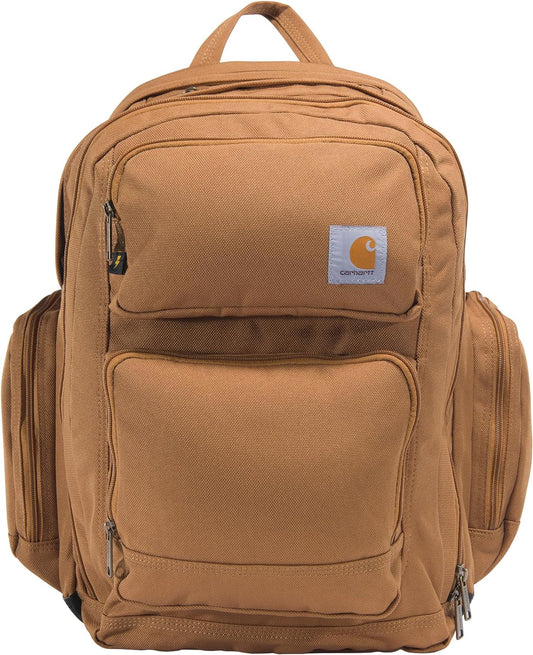 35L Triple-Compartment Backpack with Laptop Sleeve and Duravax Abrasion-Resistant Base in  Brown