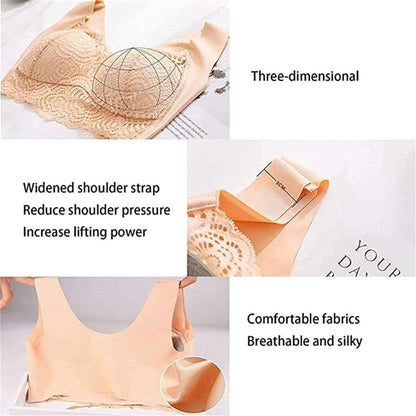 Women's Ultimate Lift Seamless Push-Up Bra - Versatile Sports and Sleep Bra