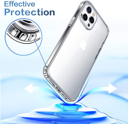 Sleek and Durable Clear Case for iPhone 12 & 12 Pro - Shockproof Protection with Crystal Embellishments