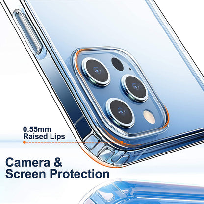 Sleek and Durable Clear Case for iPhone 12 & 12 Pro - Shockproof Protection with Crystal Embellishments