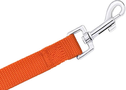 Long Dog Leash for Obedience and Recall Training - Available in 15FT, 20FT, 30FT, 40FT, and 50FT for Small to Medium Dogs - Ideal for Camping, Training, Play, and Backyard Use (20FT, Orange)